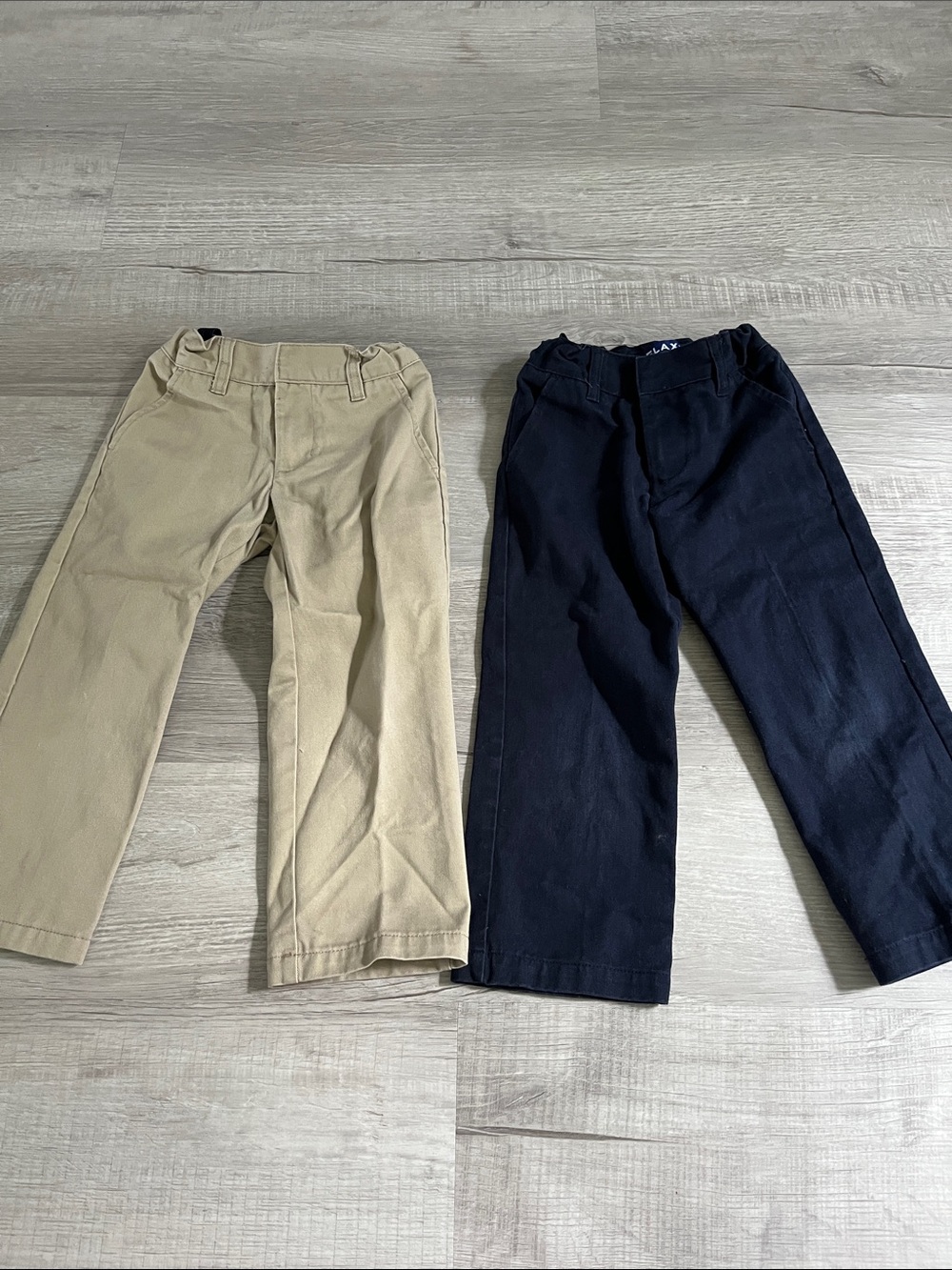 Two Kids' Pants - Khaki and Navy